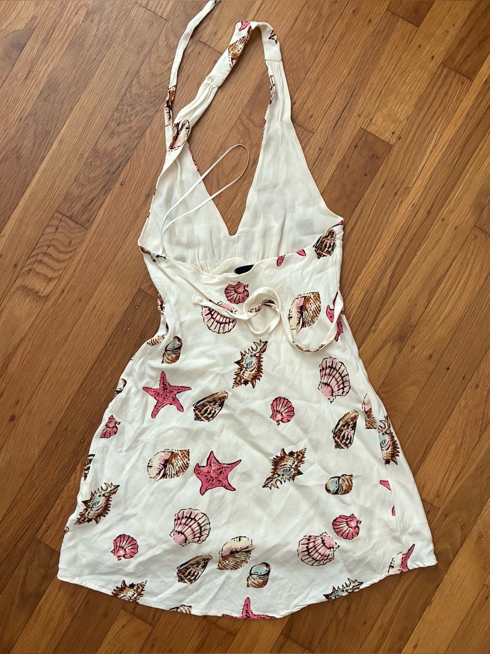 Reformation Delanie Women's Halter Dress Size XSmall Seashell White Beach Mini - Picture 4 of 6